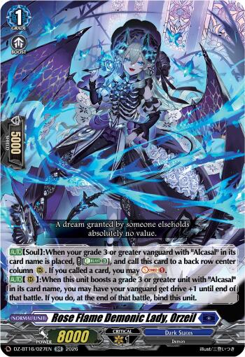 Rose Flame Demonic Lady, Orzeil (DZ-BT16/027EN) [Parallactic Dawn]