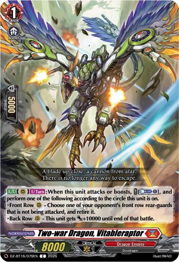 Two-war Dragon, Vitableraptor (DZ-BT16/079EN) [Parallactic Dawn]