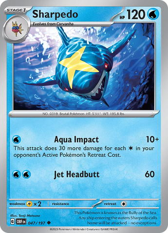 Sharpedo (047/197) [Scarlet & Violet: Obsidian Flames]