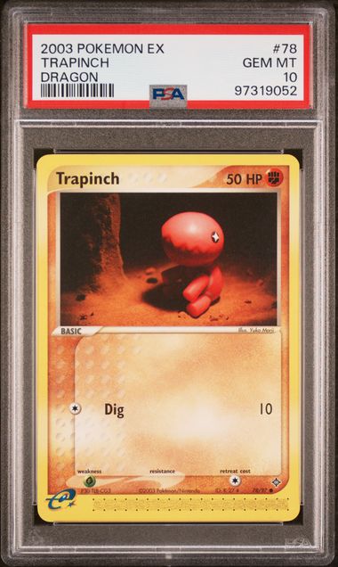 pokemon card trapinch PSA 10 Mint / near mint Rhyhorn #80 - Space-Time Style:Standard Foil Wilds of Eldraine Commander