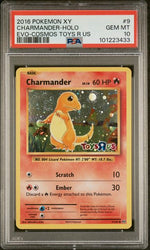 PSA 10 - 2016 XY Evolutions Toys R Us STAMPED Charmander 9/108 DOUBLE SWIRLS