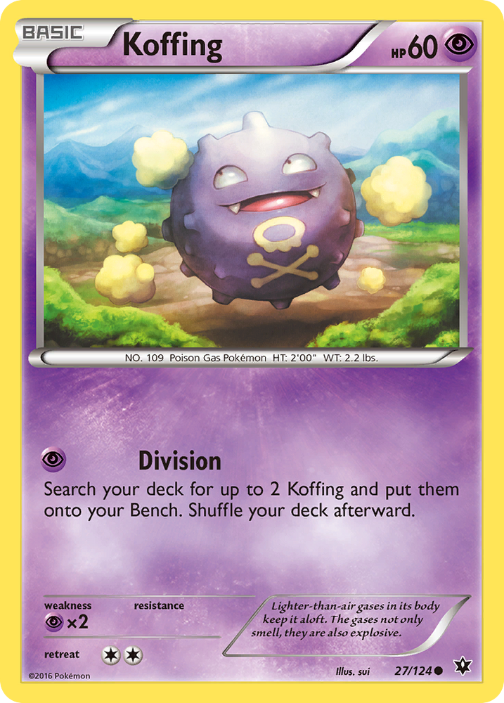 pokemon card koffing Trading Game Call of Legends Common #60 variation to centering Koffing | Shining Fates |