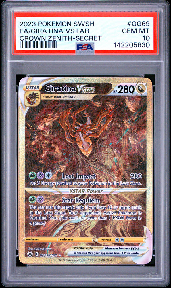 Pokemon Giratina Vstar Secret Sword Shield Crown Zenith Gg69/Gg70 PSA 10