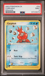 PSA 9 - 2003 EX Dragon 54/97 Corphish Pokemon Card - Pop 15 🔥