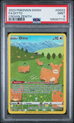 PSA 9 - 2023 Sword & Shield Crown Zenith Ditto GG22/GG70 Full Art