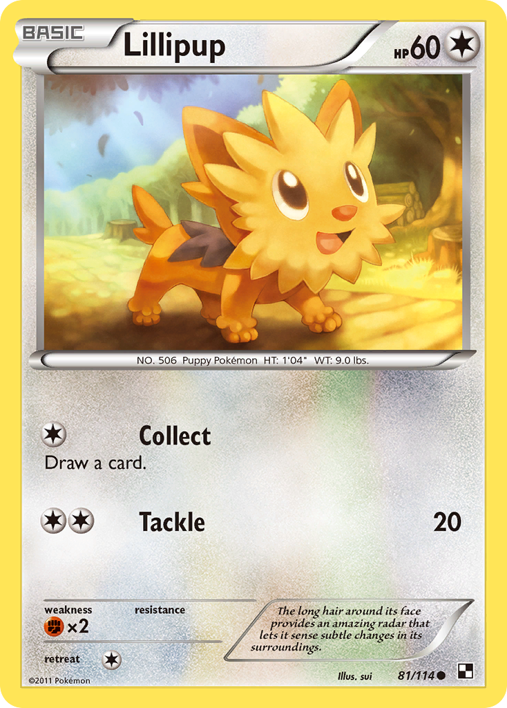 pokemon lillipup card 081/114 RarityIllustration Rare Hit Points60 Condition - SKU:English - EX - 34646 Pokemon Lycanroc V - Mercenary