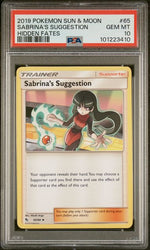 PSA 10 - 2019 Sun & Moon Hidden Fates Sabrina's Suggestion 65/68 Pokemon Card