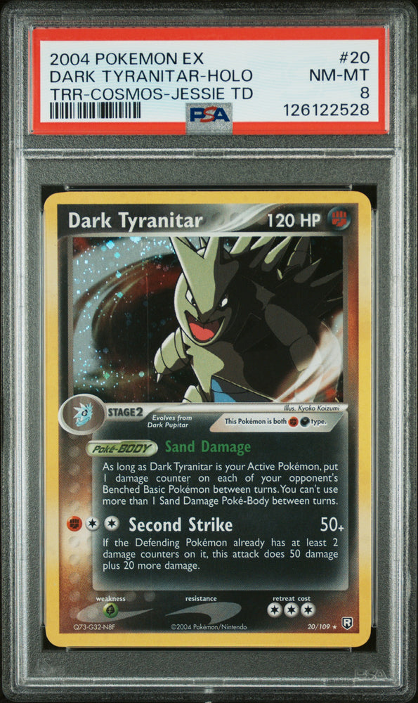 Pokemon Dark Tyranitar Holo Cosmos-Jessie Theme Deck 20/109 PSA 8