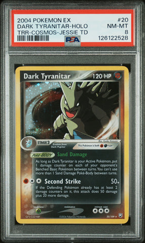 Pokemon Dark Tyranitar Holo Cosmos-Jessie Theme Deck 20/109 PSA 8