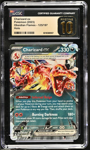 Pokemon Charizard ex Holo Rare Obsidian Flames 125/197 CGC Pristine 10