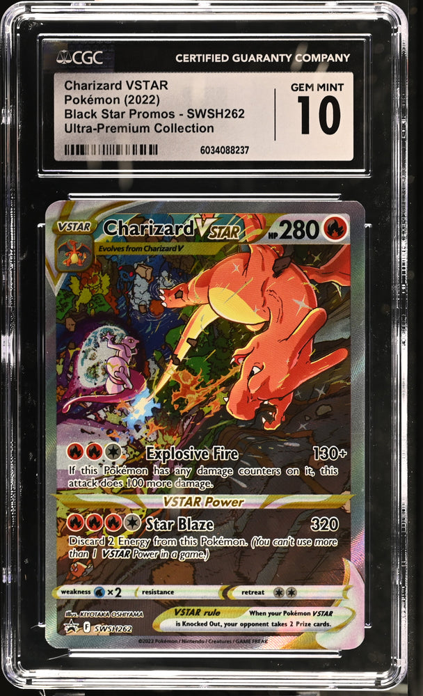 Pokemon Charizard VSTAR Full Art Black Star Promo SWSH262 CGC Gem Mint 10
