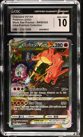 Pokemon Charizard VSTAR Full Art Black Star Promo SWSH262 CGC Gem Mint 10