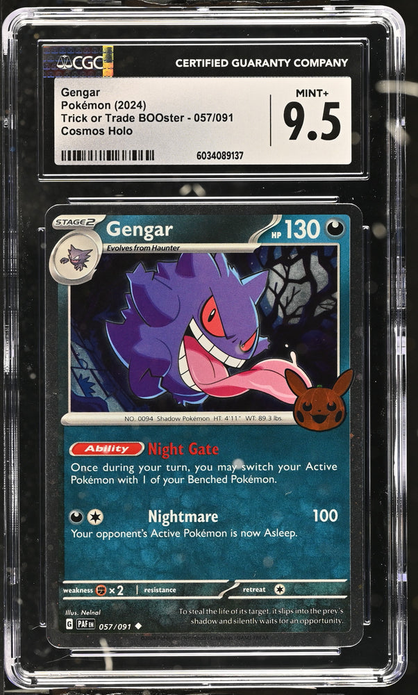 Gengar Cosmos Holo Trick or Trade Stamped 057/091 CGC Mint+ 9.5