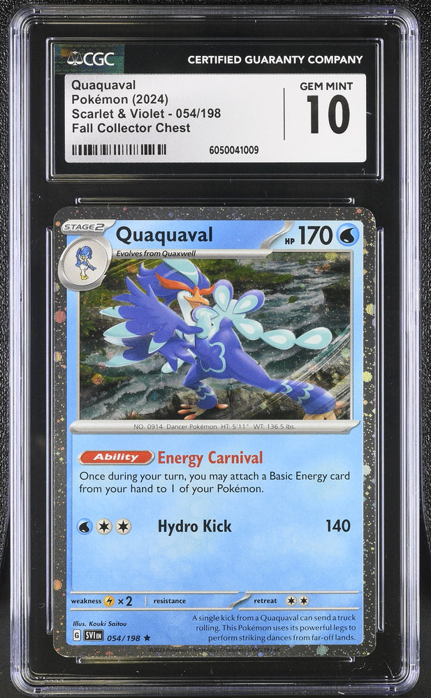Pokemon Quaquaval Cosmos Holo??POP 3?? Scarlet & Violet 054/198 CGC Gem Mint 10