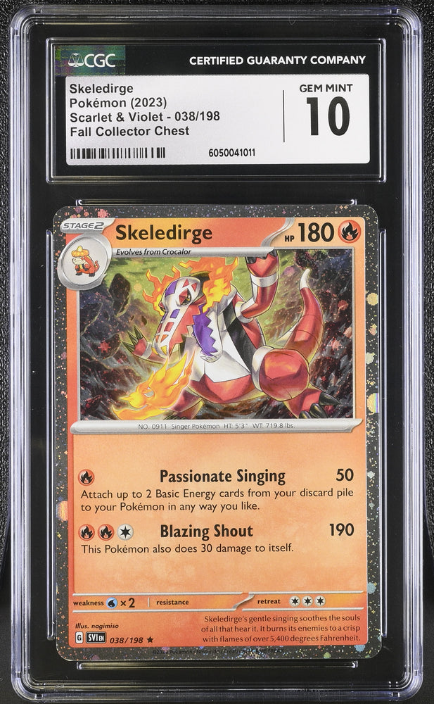 Pokemon Skeledirge Fall Collector Chest Scarlet & Violet 038/198 CGC Gem Mint 10