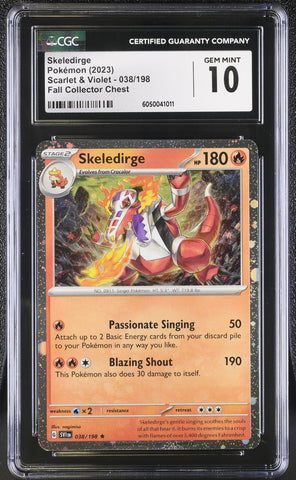 Pokemon Skeledirge Fall Collector Chest Scarlet & Violet 038/198 CGC Gem Mint 10