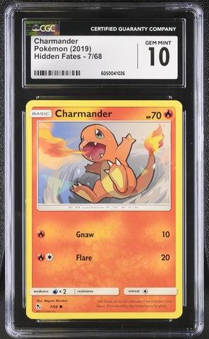 Pokemon Charmander Hidden Fates 7/68 CGC Gem Mint 10