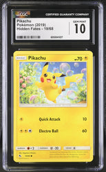 Pokemon Pikachu Hidden Fates 19/68 CGC Gem Mint 10