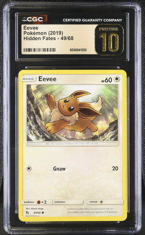 Pokemon Eevee Hidden Fates 49/68 CGC Pristine 10