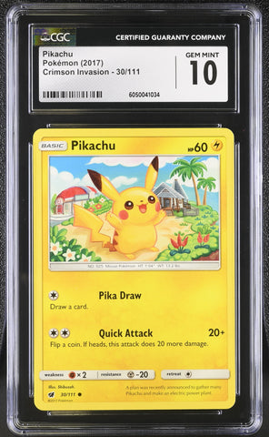 Pokemon Pikachu Crimson Invasion 30/111 CGC Gem Mint 10