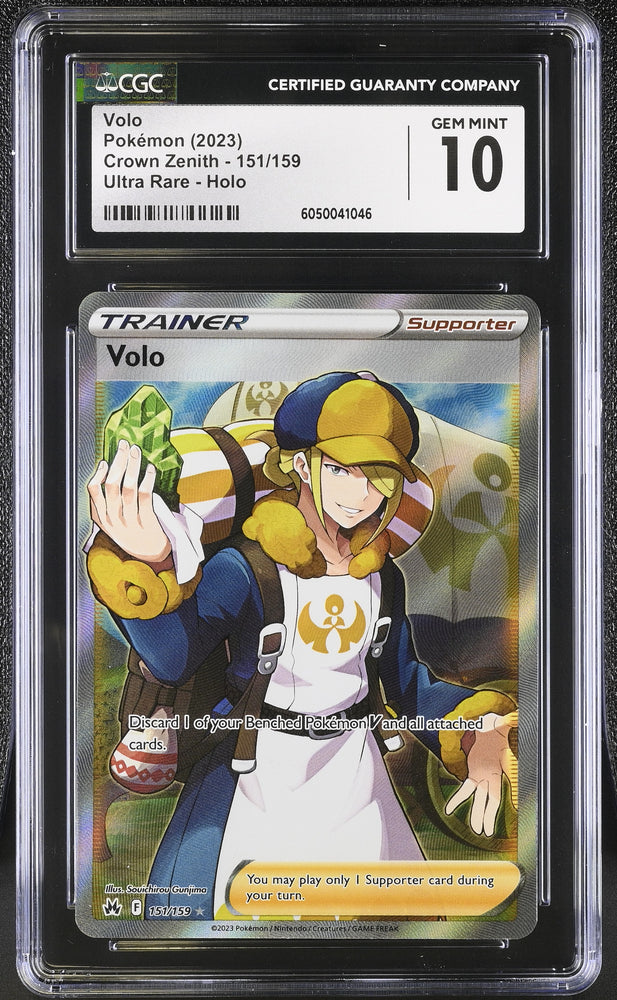 Pokemon Volo Ultra Rare Holo Crown Zenith 151/159 CGC Gem Mint 10