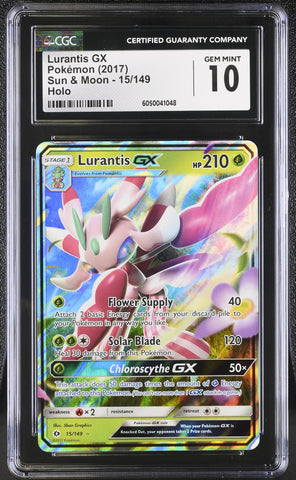 Pokemon Lurantis Gx Holo Sun & Moon 15/149 CGC Gem Mint 10