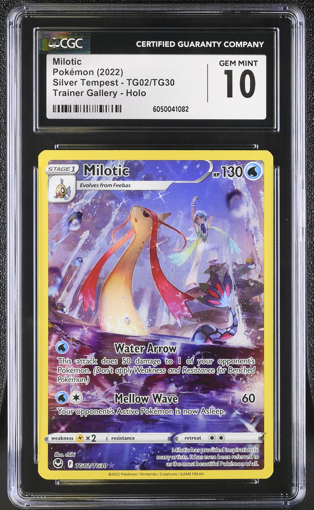 Pokemon Milotic Trainer Gallery Holo Silver Tempest Tg02/tg30 CGC Gem Mint 10