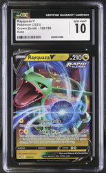 Pokemon Rayquaza V Holo Crown Zenith 100/159 CGC Gem Mint 10
