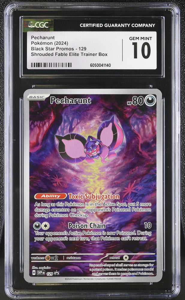 Pokemon Pecharunt Full Art Promo 2024 S&V Black Star Promo SV129 CGC Gem Mint 10