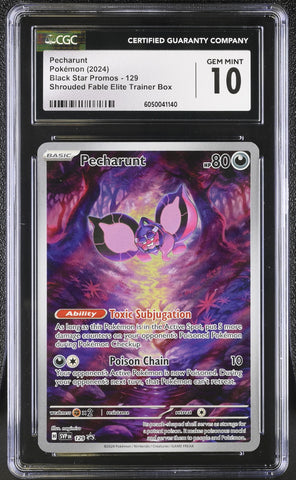 Pokemon Pecharunt Full Art Promo 2024 S&V Black Star Promo SV129 CGC Gem Mint 10