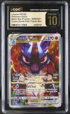 Pokemon Lucario VSTAR Promo 291 CGC Pristine 10 Pokemon Card