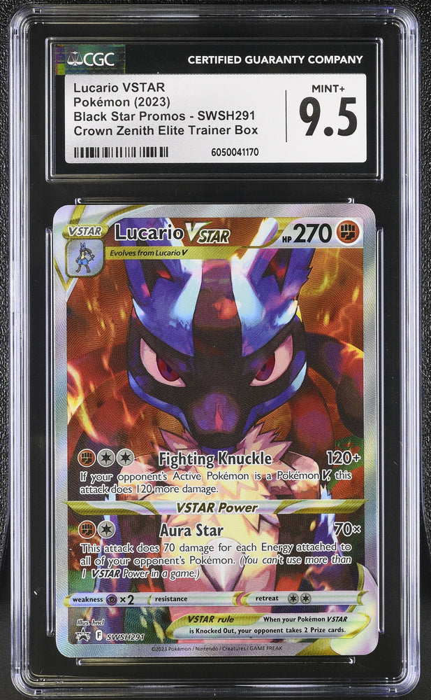 Pokemon Lucario VSTAR Promo 291 CGC 9.5 Mint+ Pokemon Card
