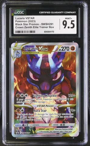Pokemon Lucario VSTAR Promo 291 CGC 9.5 Mint+ Pokemon Card