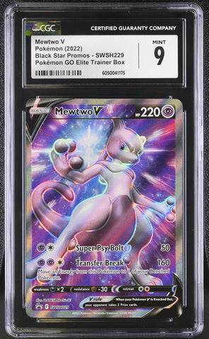 Pokemon Mewtwo V Promo 229 CGC 9 Mint Pokemon Card