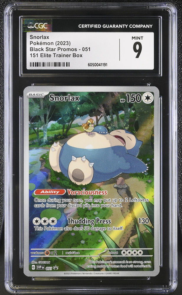 Pokemon Snorlax Promo 051 CGC 9 MINT Pokemon Card