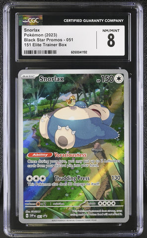 Pokemon Snorlax Promo 051 CGC 8 NM/Mint Pokemon Card