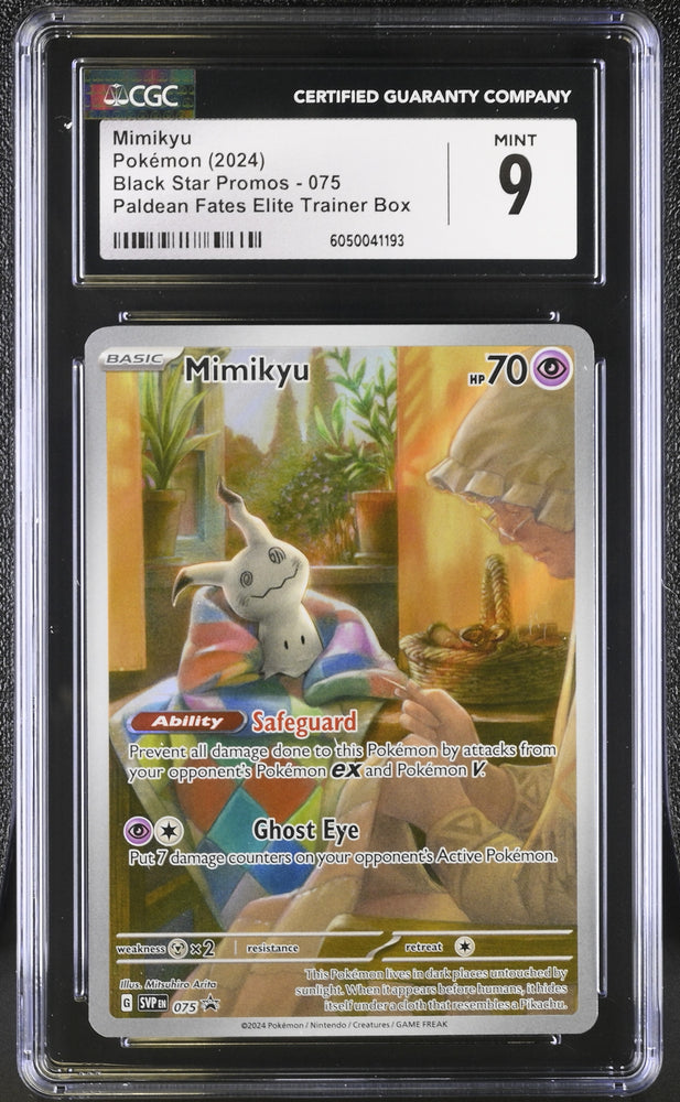 Pokemon Mimikyu Promo 075 CGC 9 Mint Pokemon Card
