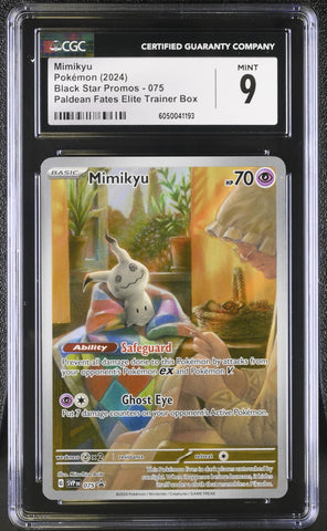 Pokemon Mimikyu Promo 075 CGC 9 Mint Pokemon Card