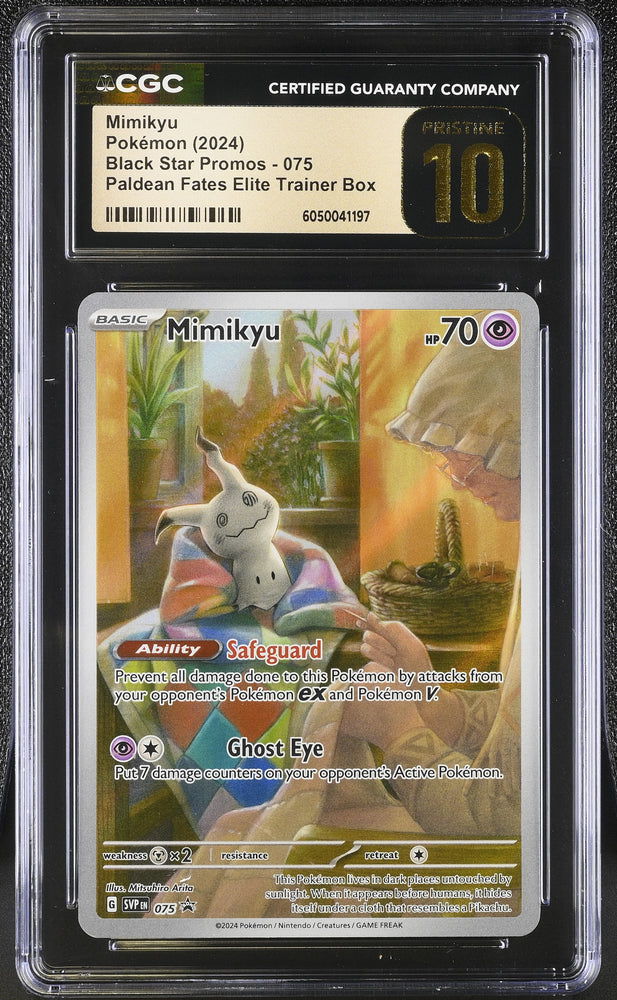 Pokemon Mimikyu Promo 075 CGC Pristine 10 Pokemon Card