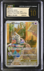 Pokemon Mimikyu Promo 075 CGC Pristine 10 Pokemon Card