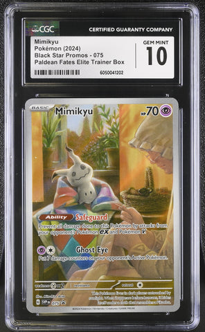 Pokemon Mimikyu Promo 075 CGC 10 Gem Mint Pokemon Card