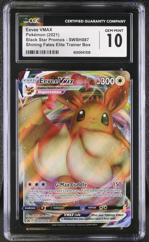 Pokemon Eevee VMAX Black Star Promo SWSH087 CGC Gem Mint 10