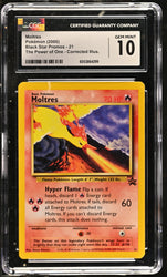 CGC 10 - 2002 WOTC Black Star PROMO Moltres # 21 Pokemon Card CORRECTED