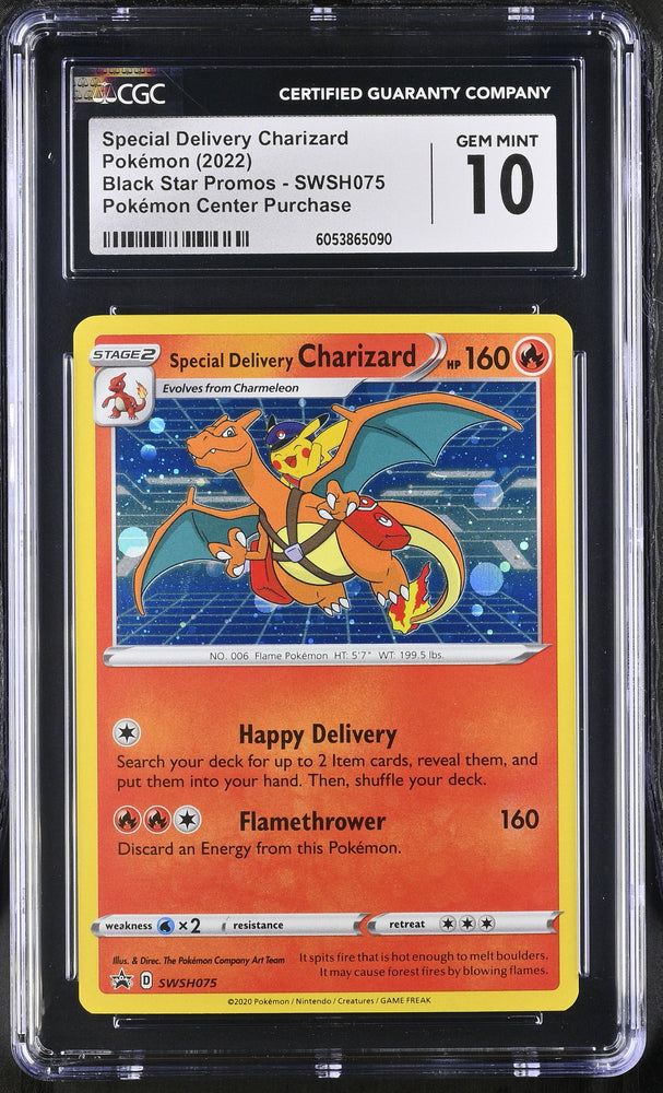 Pokemon Special Delivery Charizard Black Star Promo SWSH075 CGC Gem Mint 10