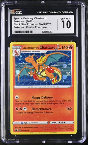 Pokemon Special Delivery Charizard Black Star Promo SWSH075 CGC Gem Mint 10