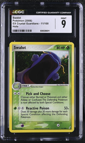 Pokemon Swalot Rare Holo 2006 EX Crystal Guardians 11/100 CGC Mint 9
