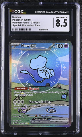 Pokemon Mew ex Special Illustration Rare 2024 Paldean Fates 232/091 CGC NM/Mint+ 8.5