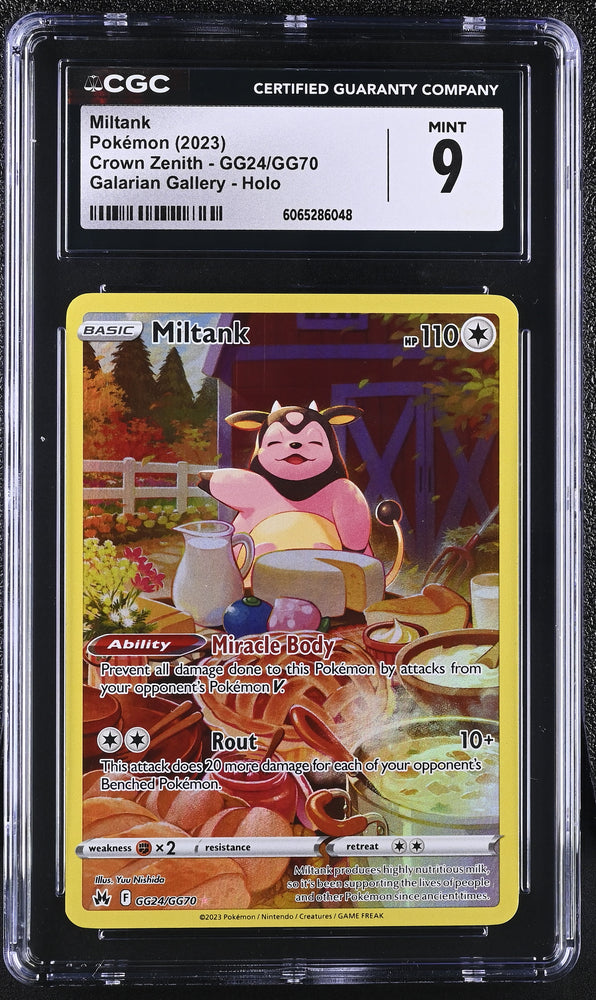 Pokemon Miltank Galarian Gallery Holo 2023 Crown Zenith GG24 CGC Mint 9 Pokemon Card