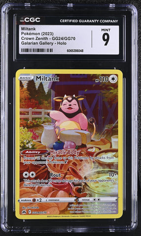 Pokemon Miltank Galarian Gallery Holo 2023 Crown Zenith GG24 CGC Mint 9 Pokemon Card