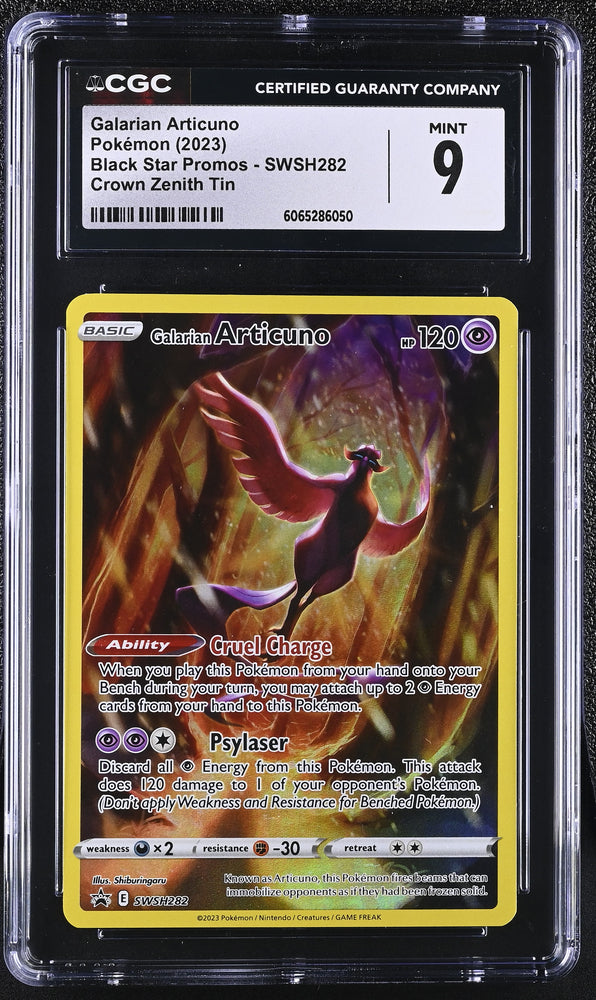 Pokemon Galarian Articuno Promo 2023 SW&SH Black Star Promo 282 CGC Mint 9